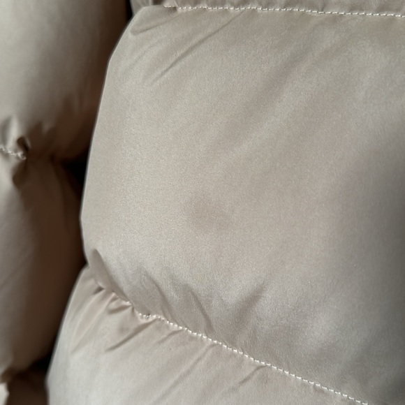 Theory Offset Down Puffer Coat Jacket Pecan Sz P - Picture 7 of 15